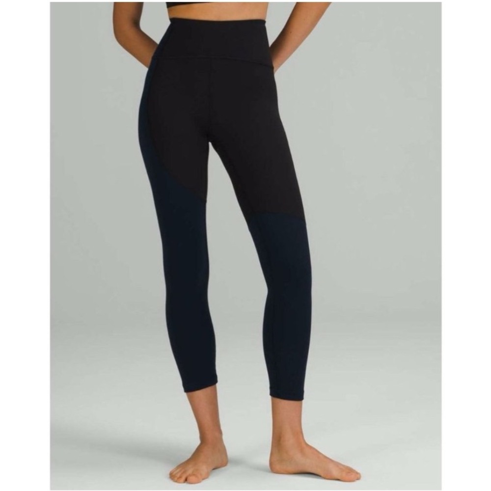 Lululemon Nulu Color Block High Rise Crop